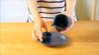 【岐阜県/カネコ小兵製陶所】シズル冷酒器セット　銀黒【REAL JAPAN PROJECT】