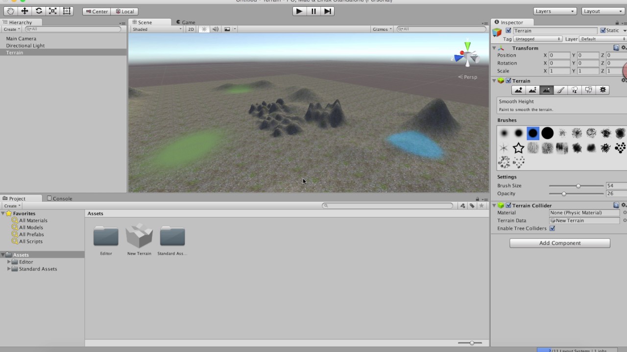 Creating a Terrain in Unity - YouTube