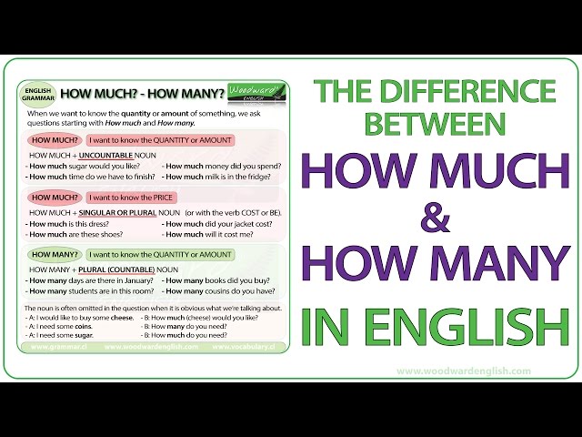 How Many vs. How Much in the English Grammar