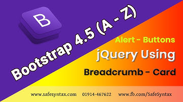 jQuery Using - Badge - Breadcrumb - Buttons - Card | Bootstrap 4.5 (A to Z) #4