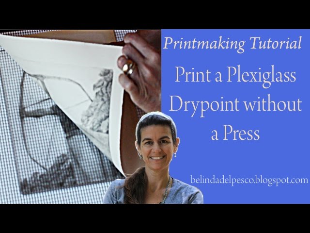 Making a Collagraph from Mat Board with Acrylic Gloss Varnish - Belinda Del  Pesco