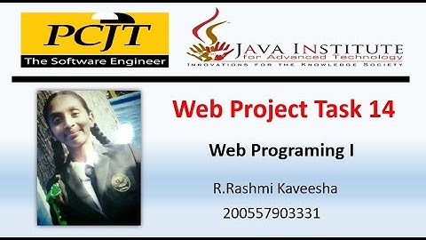 Java Institute || Web Programing 1 || eShop Project Task 14