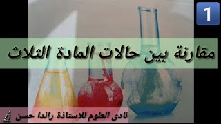 8 - علوم اولى اعدادى _ مقارنة بين حالات المادة الثلاث و عمل مسرحية _ نادى العلوم استاذة راندا حسن