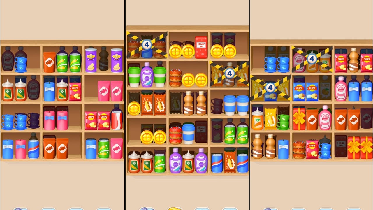 Goods Sorting Game Levels 1 2 3 4 5 Walkthrough - YouTube