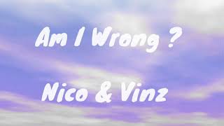 "Am i Wrong?" - Nico & Vinz (lyrics video)