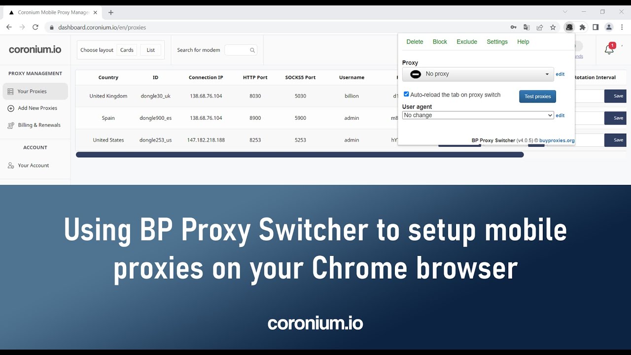 BP Proxy Switcher: How to set it up to use 4G mobile proxies (any
