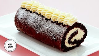 Professional Baker Teaches You How To Make CHOCOLATE SWISS ROLL!