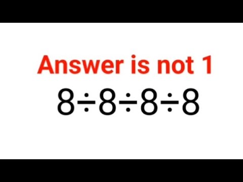 8÷8÷8÷8 The answer is not 1. Many got it wrong!  Ukraine Math Test #math #percentages #ukraine