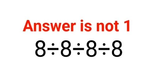 8÷8÷8÷8 The answer is not 1. Many got it wrong!  Ukraine Math Test #math #percentages #ukraine