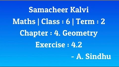 6th Maths Term 2 Samacheer | Chapter 4 | Geometry | Exercise 4.2 | Full