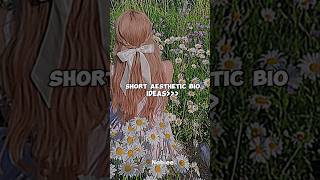 Short Aesthetic bio ideas 💡#instabio #shorts#trending #explore#fypシviral #trending #instareels #bts