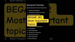 BEGAE 182 Important Questions and topics 2026 IGNOU Exam | #ignou