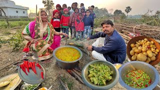 Dal Khichdi Recipe पूरे परिवार ने मिलकर खाया परफेक्ट दाल खिचड़ी कुकर में कैसे बनाये Village Life