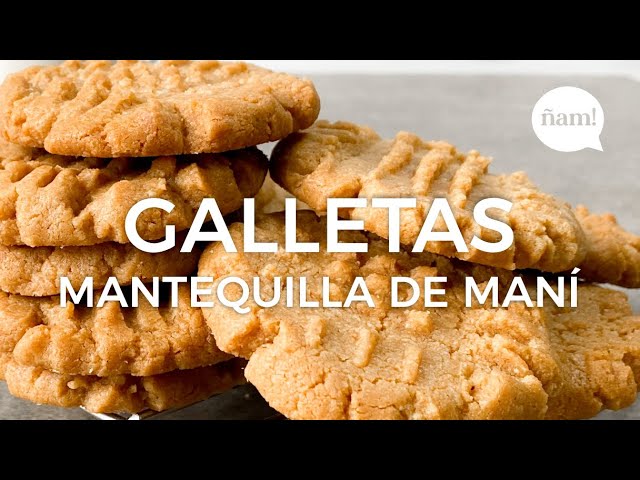GALLETAS DE MANTEQUILLA DE MANÍ ? más fáciles del mundo - 3 ingredientes |  ÑAM! Recetas - YouTube
