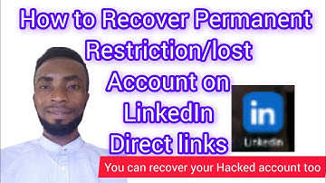 How to Recover Permanent Restriction/lost Account on LinkedIn || Direct links #linkedin #restricted