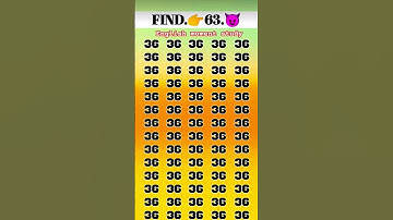 Find 👉 63 🤔 odd number puzzle 🧩 iq test 🧠 math reasoning puzzle 🧩 #mathematicspuzzles #iq #mathpuzz.