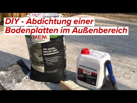 Abdichtung einer Bodenplatte im Außenbereich mit Dichtschlämme