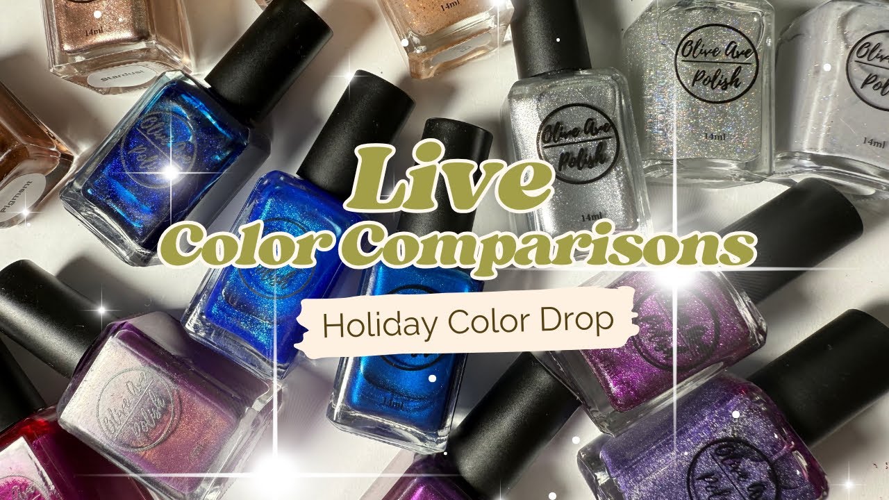 Праздничная коллекция лаков Olive Ave 2025 // Сравнение цветов // ВЕСЬ МЕТАЛЛИК!