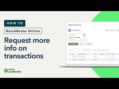 How to request more info on transactions in QuickBooks Online