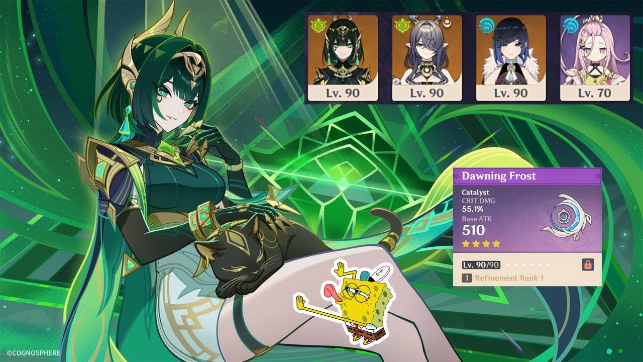 C0 NEFER with R1 DAWNING FROST dmg test | Algorithm of Semi-Intransient Matrix of Overseer Network