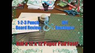 1-2-3 Punch Board Tutorial | DIY Envelopes | 12 x 12 Paper Pad Project