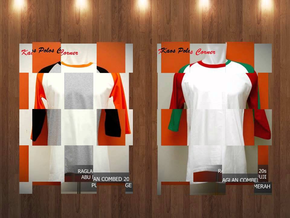  Kaos  Polos  Raglan 3 4 Katun Kombed 20s YouTube 