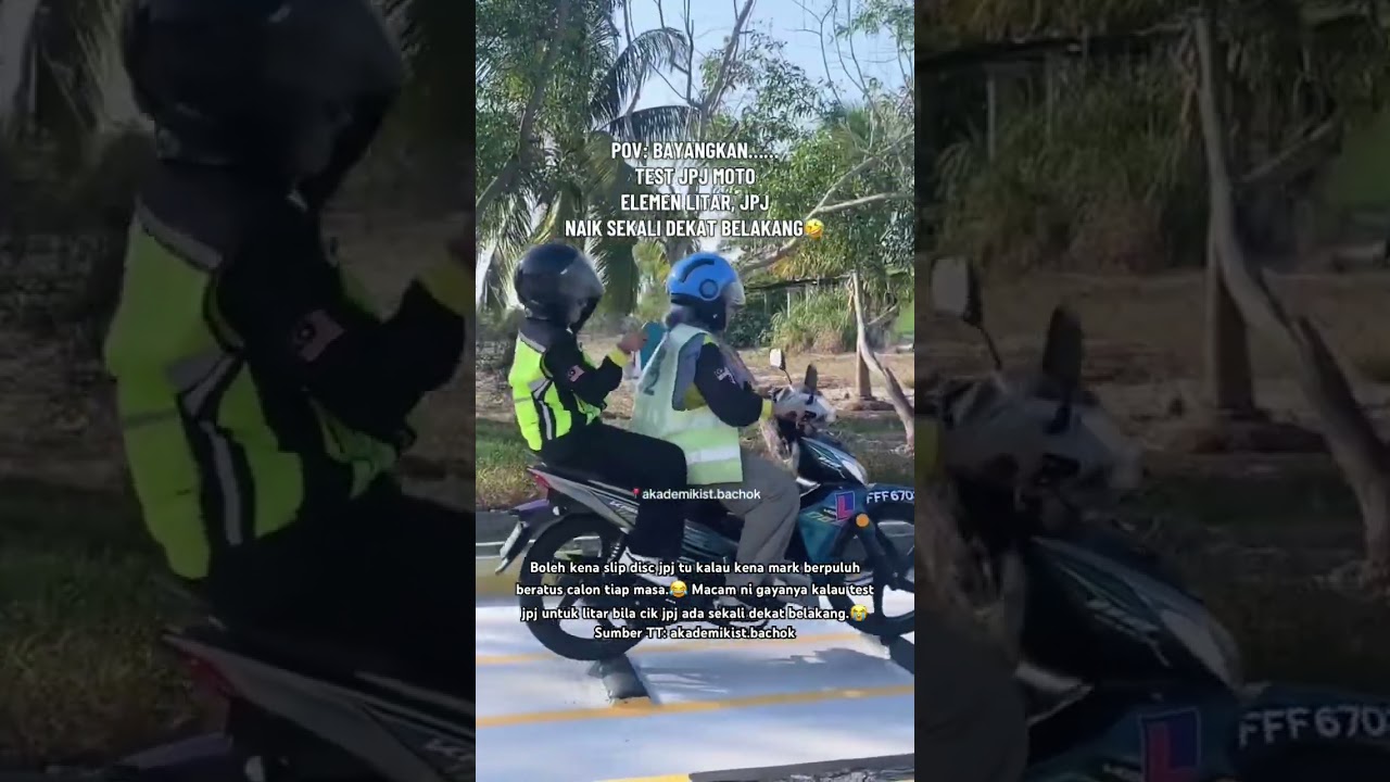 Terfikir juga kenapa jpj tak naik sekali motosikal waktu test.😆🤣