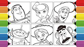 Toy Story 5 Disney Pixar Coloring Pages Buzz Lightyear Woody Jessie Mr Potato Bo Peep