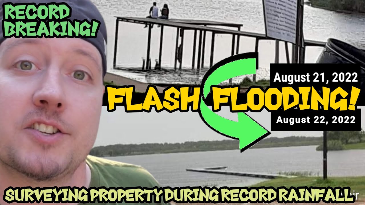 Surveying the Property During the Flood | Canton Texas Flood | First Mondays Flooded