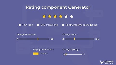 Rating Component Generator - with Text, SVG and FontAwesome Icons