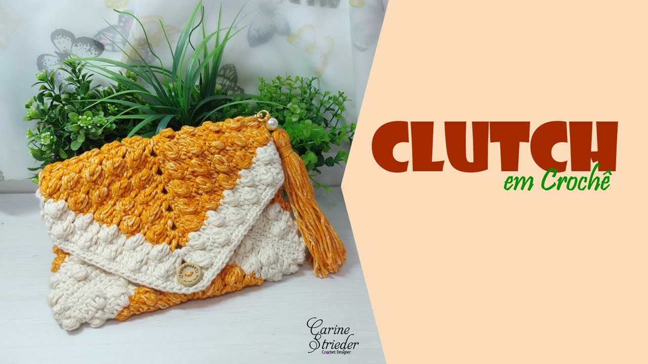 Clutch Jeans em crochê por Carine Strieder