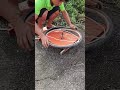 the process of installing tires using rope#shorts