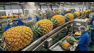 Inside the Massive Pineapple Factory: The Satisfying Process From Fruit to Perfect Slices