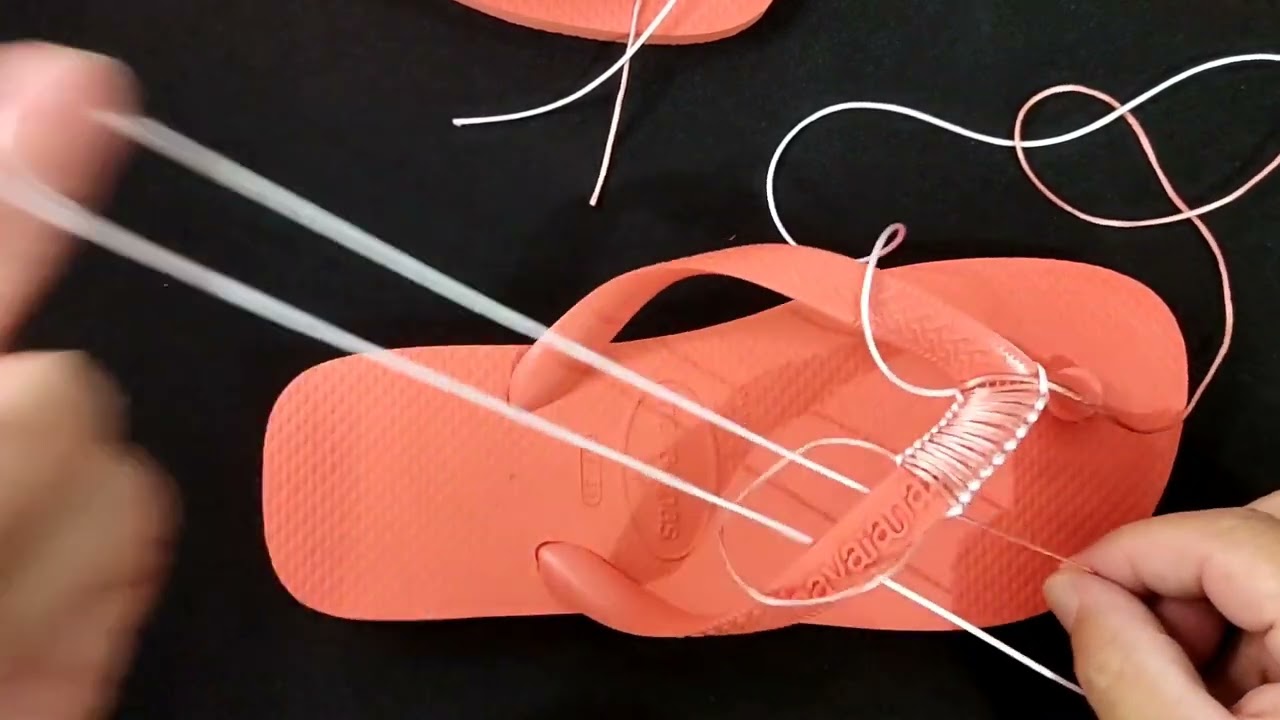 Chinelo Personalizado Macrame fácil de fazer.