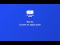 How to create an application