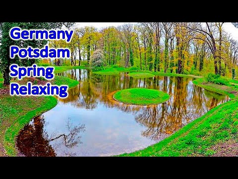 Видео: Walking in BABELSBERG PARK. SPRING early morning |Footage Part 2