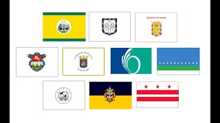 Capitais das Américas Central e do Norte - Todas as Suas Bandeiras