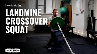 Landmine Crossover Squat