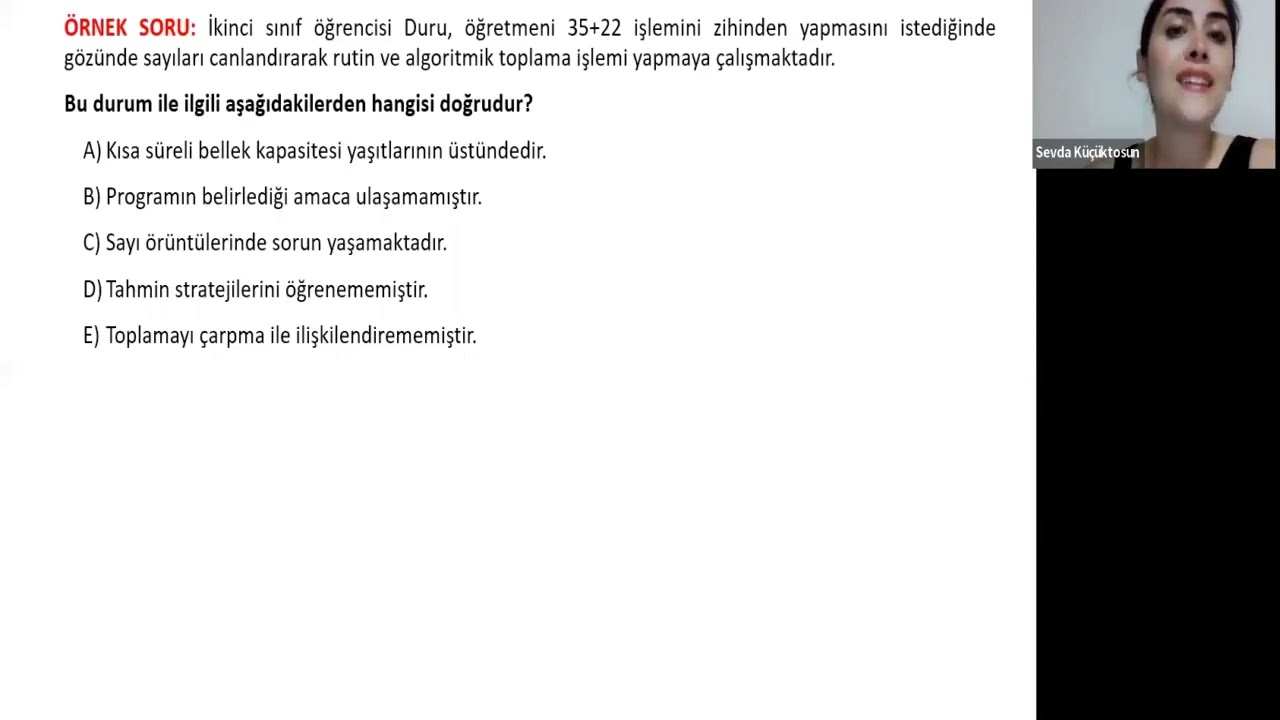 3. SINIF ÖĞRETMENLİĞİ ALAN EĞİTİMİ/ MATEMATİK ÖĞRETİMİ/ ZİHİNDEN TOPLAMA STRATEJİLERİ