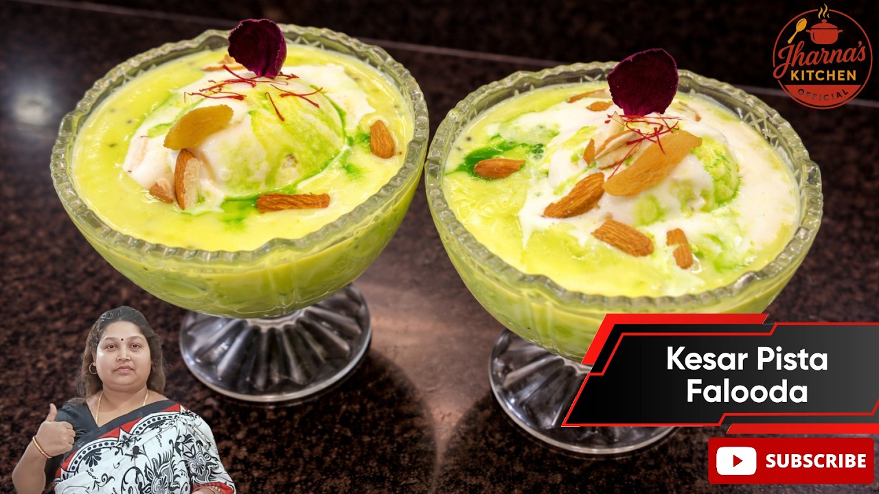 Kesar Pista Falooda | কেশর পিস্তা ফালুদা | Royal Falooda Recipe | Jharna’s Kitchen Official
