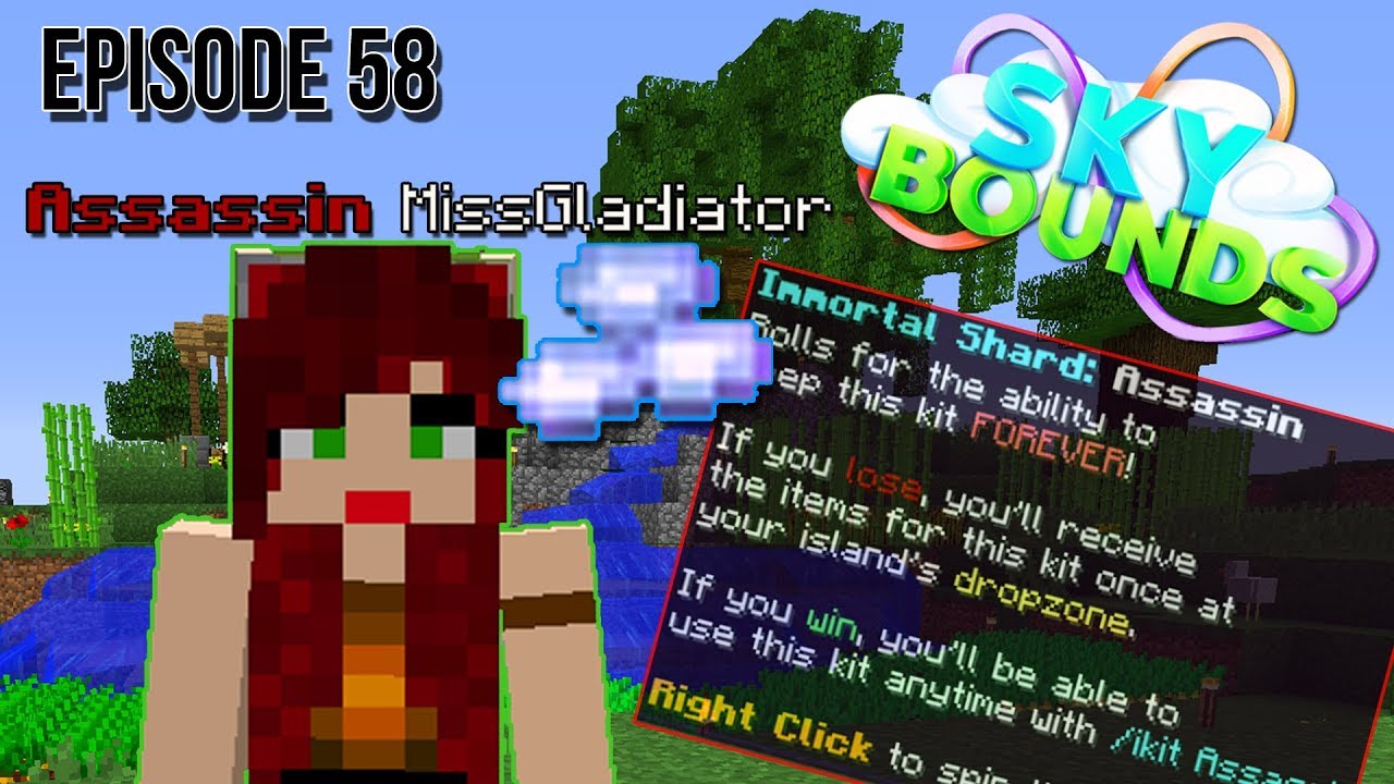 ASSASSIN IMMORTAL SHARD GIVEAWAY Minecraft Skybounds - Robots Island - Episode 58