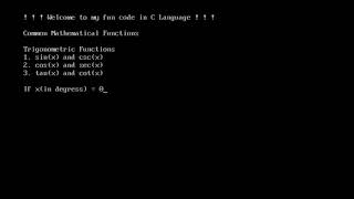 C Language : 8 - 1 Trigonometric Functions