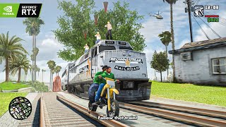GTA San Andreas RTX 4090 'Follow That Train' Mission 4K Gameplay! GTA SA Remastered Graphics Mod