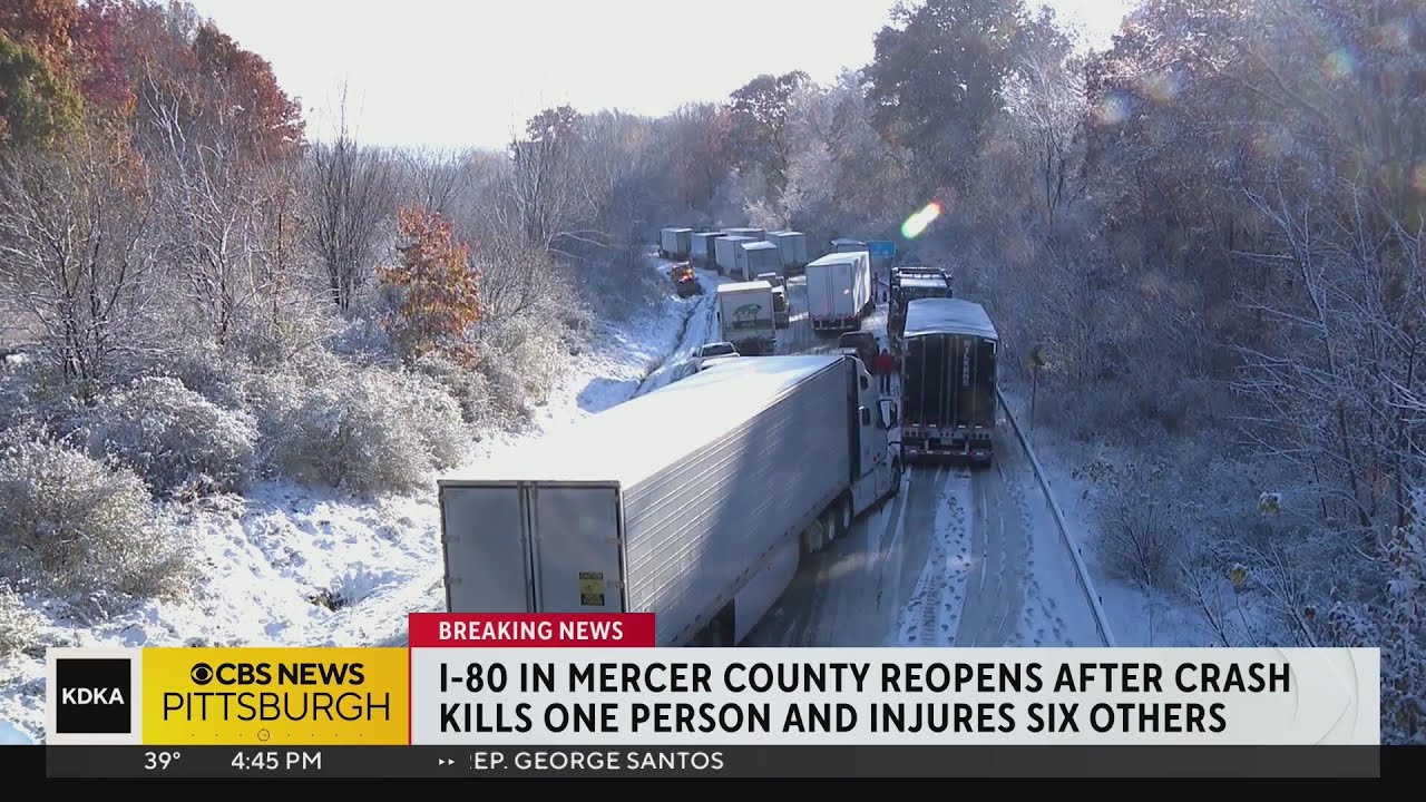 1 killed, 6 injured in crash on I-80 in Mercer County - YouTube