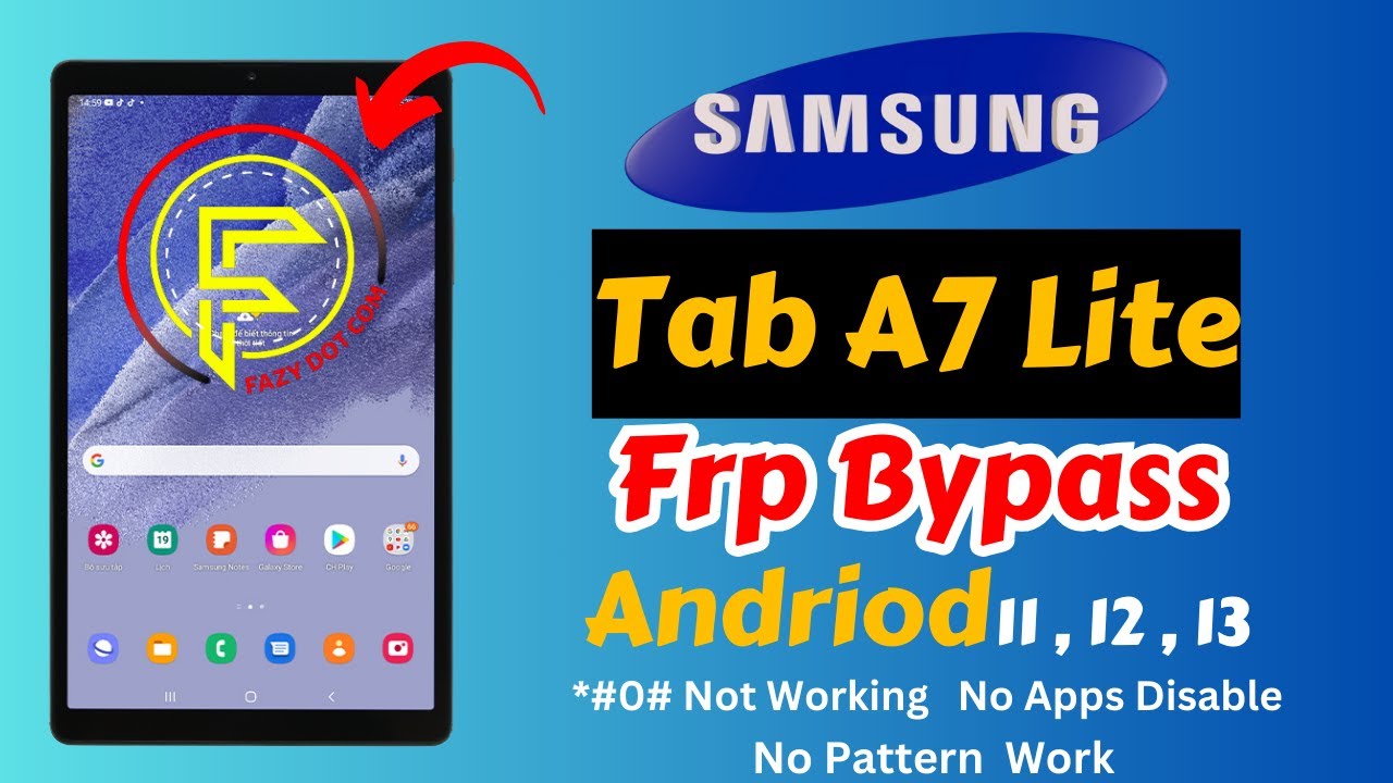 SAMSUNG GALAXY TAB A7 LITE FRP BYPASS SMT227U FRP BYPASS YouTube