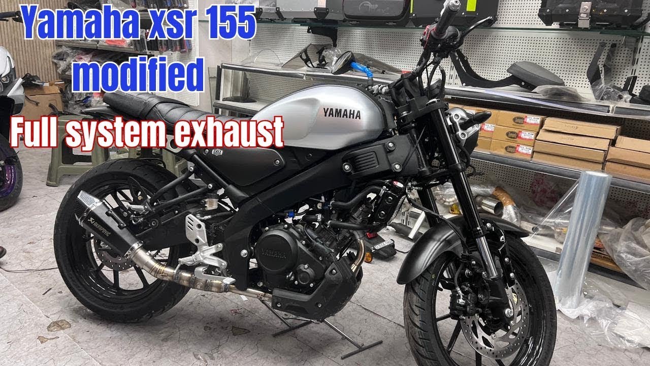Yamaha XSR 155 modification with full system exhaust