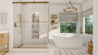 Bathroom design with Wayfair shopping list