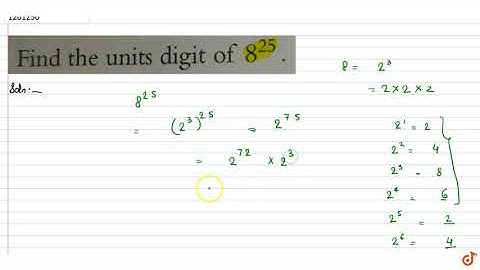 Find the units digit of `8^25`