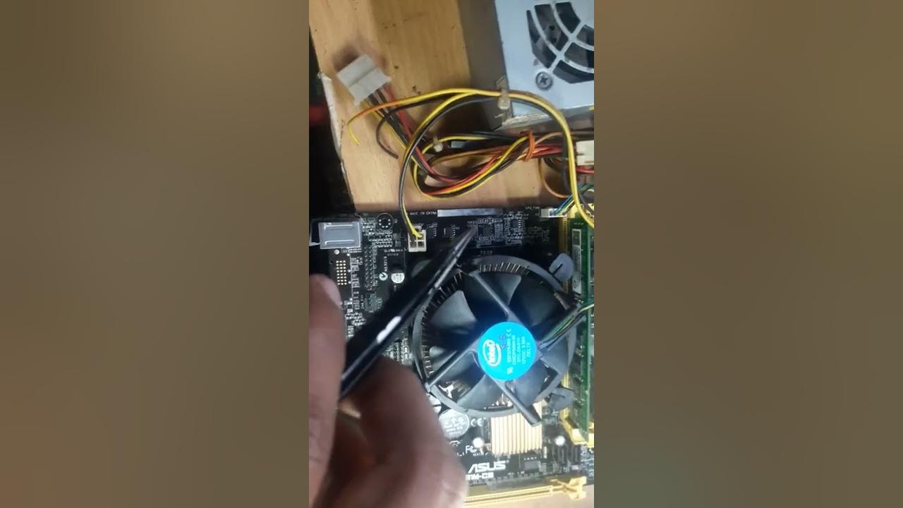 Asus H81MCS Fan spins and stops ll No Power ll YouTube