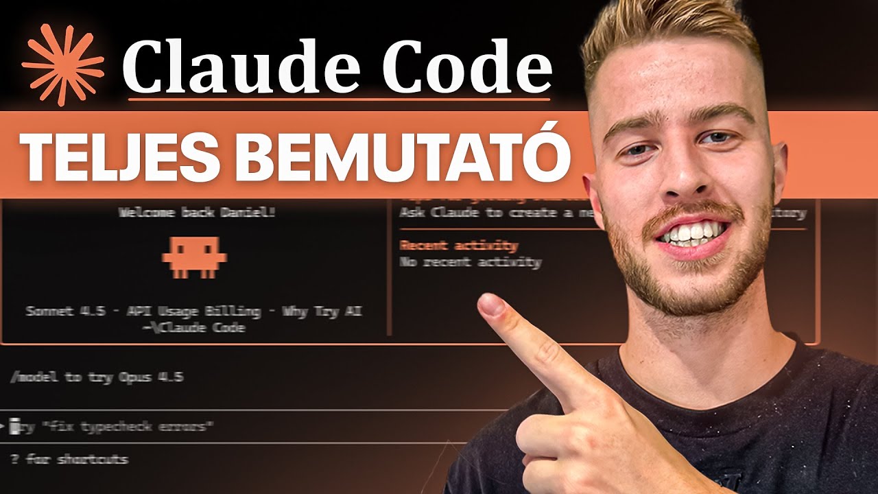 Claude Code Kezdőknek (Teljes Útmutató) - YouTube